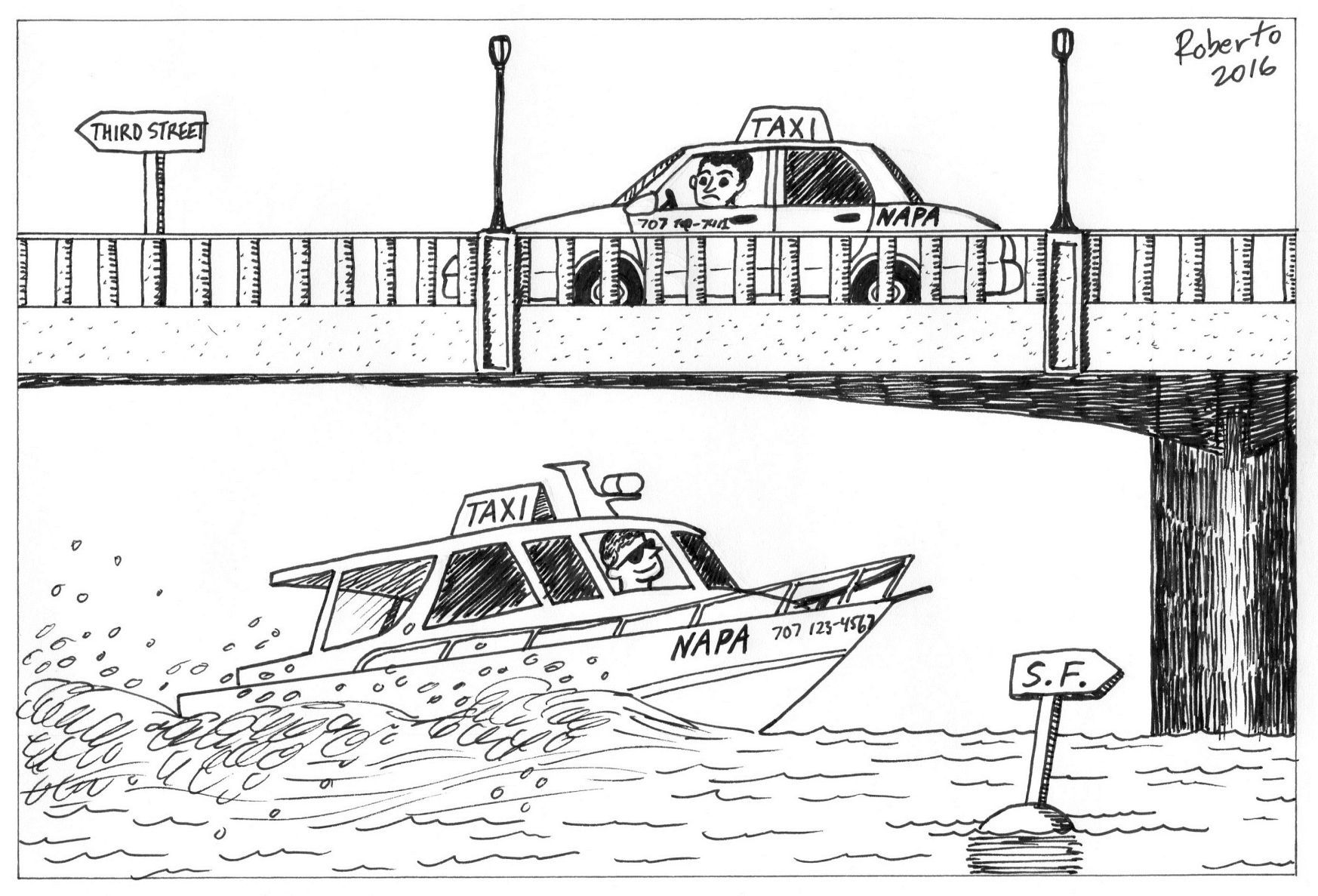 Roberto Tinoco editorial cartoon